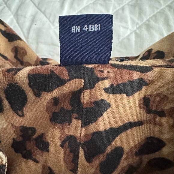 Chaps Cheetah Leopard Animal Print Button Down Blouse Shirt 2X - Picture 4 of 10